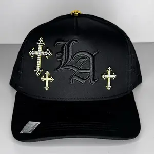 LA black & crosses gold hat SnapBack for Men - Snap-Back Design, Casual Style