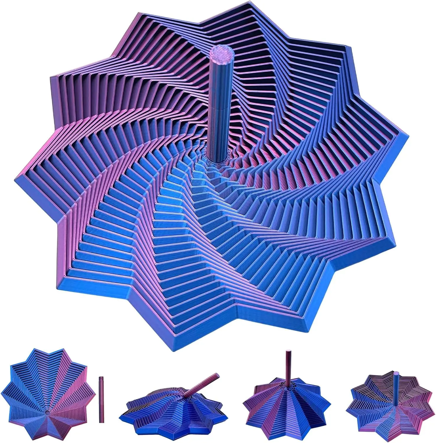 3D Printed Fidget Star Spinner Sensory Toy New Stress Relief Desk ...