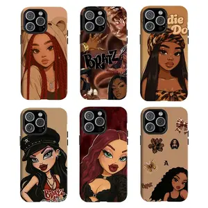 Y2K American Sweetheart Bratz Girl Phone Case Cute Fashion Gift Compatible with iPhone 11-17 Pro Max/Plus and Samsung Galaxy S22-S25 Ultra