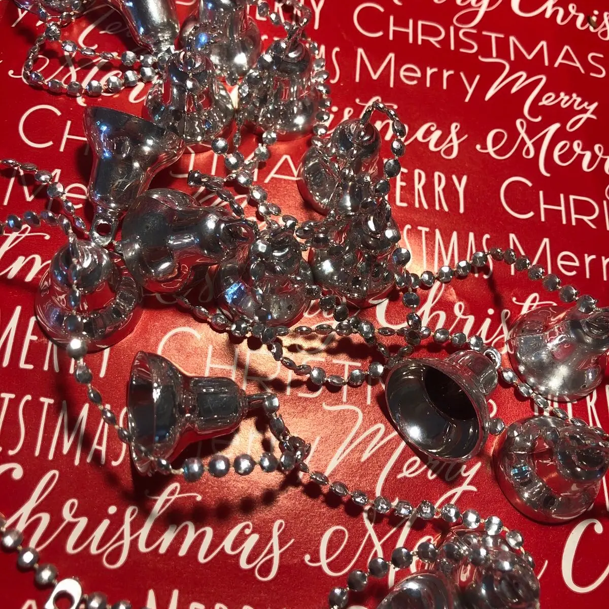 Vintage Silver Bell Garland