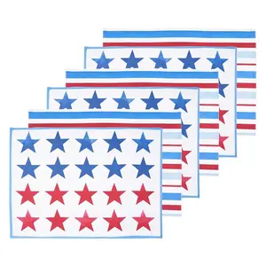 Red White & Pow Placemat Set of 6 by Valerie