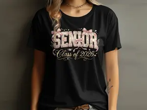 Senior 2026 Coquette Shirt 🎀Class of 2026 Graduation Tee