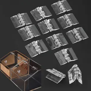 10pcs Durable Clear Acrylic Hinges for Transparent Storage Boxes - Perfect for Organizing and Displaying