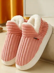 Women's Faux Fur Lined Winter Shoes, Bedroom Slippers, Anti Slip Slippers, Quilted Slippers, Indoor Outdoor Home Travel Warm Comfortable Shoes, Multiple Colors Available, Thick Soft Padding Design