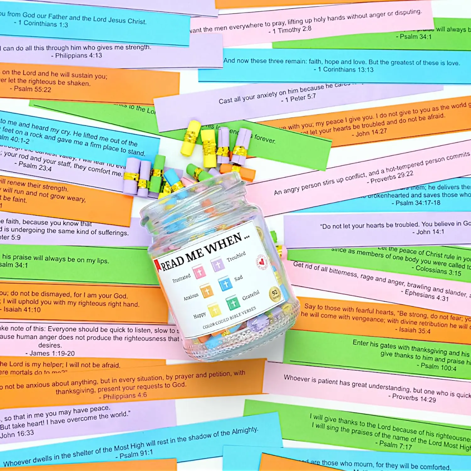 Read Me When Bible Verses Jar, Christian Fathers Day Gifts, Christian Gifts for Women, Bible Verse Jar, Bible Accessories, Prayer Jar, Hope Jar, Bible Stuff, Scripture Gifts, Fathers Day Gifts.