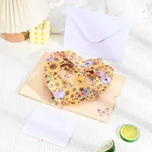 Vibrant Pop-Up Greeting Card with Envelope – Butterfly & Flower Design, for Mother’s Day, Birthday, Teacher Appreciation, Valentine’s Day, Perfect for Any Recipient