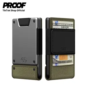 PROOF Operator Minimalist Wallet – Ballistic Nylon, Full Grain Leather & Aluminum RFID Wallet