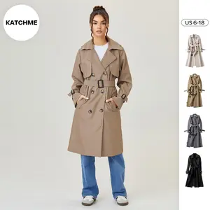Timeless Elegance Midi Trench Coat