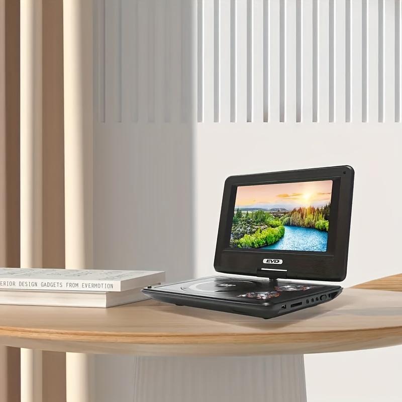 11.5" Portable DVD Player with 9.5" Swivel Screen 5-Hour Rechargeable Battery CD/DVD/SD/USB Regions Free Dual Speakers Foldable for Car Headrests