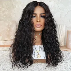 26 inch Soft Black Kinky Curly 180Density  Long  Lace Front Wig For Women  13*4*1  Preplucked Natural Hairline Heat-Resistant Glueless