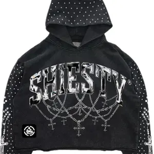 Shiesty Season  “Rhimestone Crop Hoodie”
