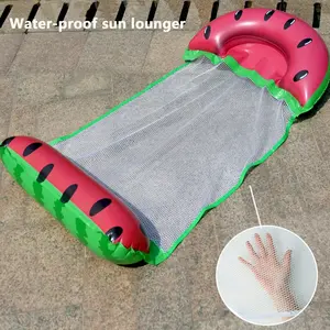 Watermelon Lemon Shape Inflatable Pool Lounger, Ergonomic Design with Headrest + Armrests, High-Style Summer Fruit Float, Comfortable Relaxation