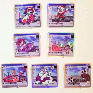 7 styles Digital Circus Holographic Stickers - Caine, Pomni, Jax, Ragatha, Gangle, Zooble, Kinger Stickers