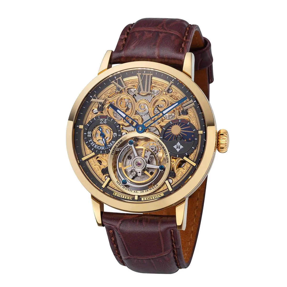 Limited Edition. Zürich Tourbillon by Theorema Germany - GM-901-3 |Gold| Handmade