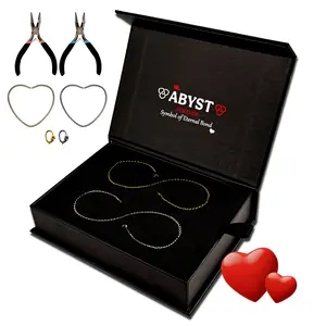 ABYST Unisex Forever Couple Bracelets, Forever Bracelet Set, Couple DIY Bracelet Making with Special Clasp, Friendship Bracelets - Perfect Date Night Gift for Anniversaries and Birthdays - His and Her Bracelets