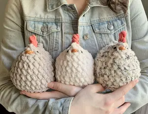 Mabel Chicken Crochet Plush - Handmade Cute Chicken Decor