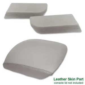 Fit For 09-2015 Honda Pilot Center Console+Front Door Armrest Cover Leather Gray
