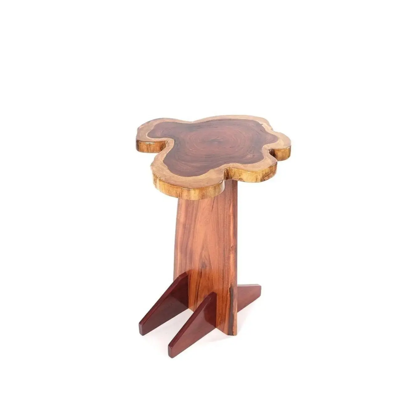 LIVE EDGE PAU FERRO AND CURUPAY SIDE TABLE #2