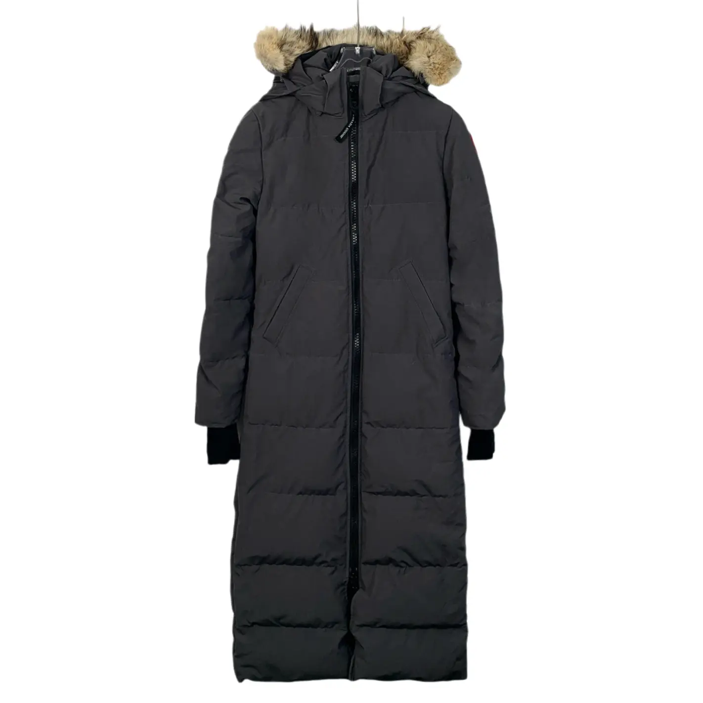 RDLT-Canada Goose Size 2XS Black Red Logo Hooded Down Jacket-H11041