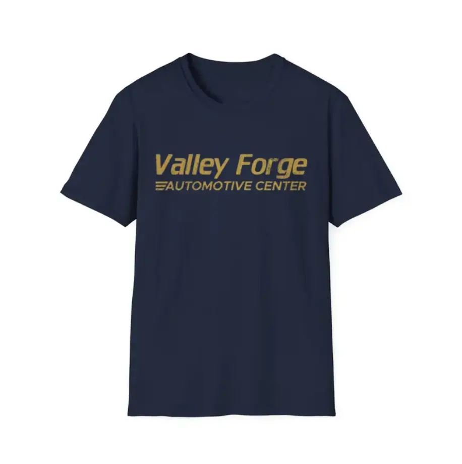 Valley Forge Automotive Center T-Shirt, Unisex Softstyle Tee for Car Enthusiasts, Womenswear Top, Crewneck, Streetwear Tshirt