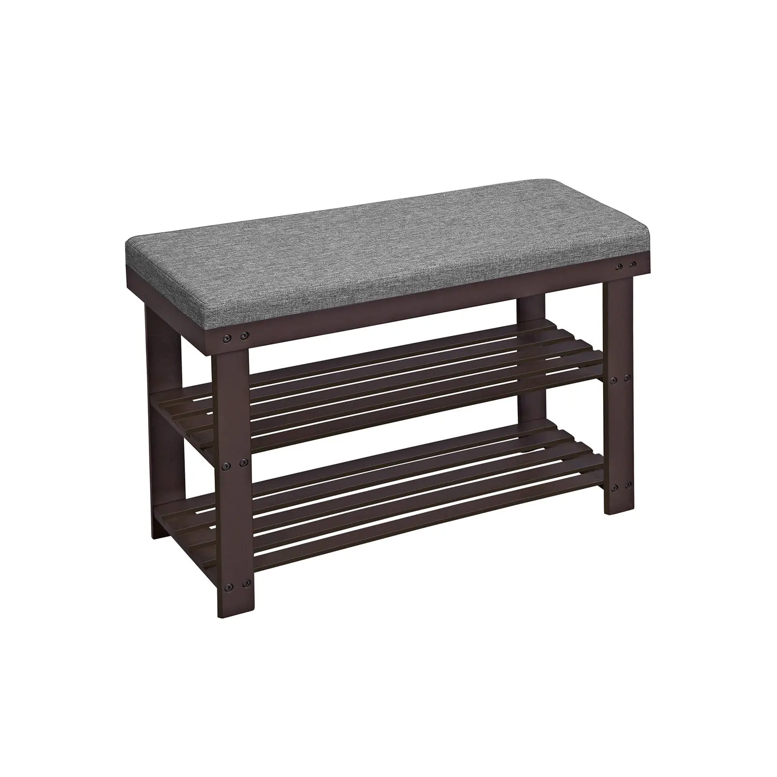 SONGMICS 2-Tier Bamboo Shoe Bench