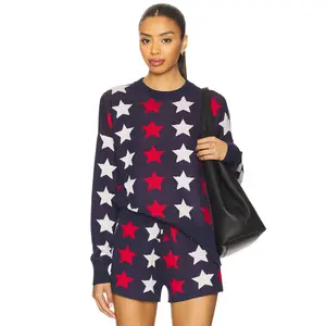 BEACH RIOT Callie Sweater in Americana Stars