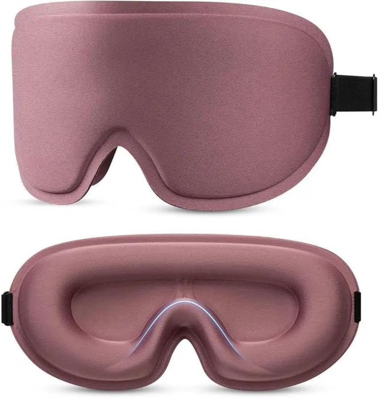 3D Blackout Cooling Gel Eye Mask: 6oz Weighted Cold Compress, Deep Relaxation & Meditation Mask for Women, Nurse Night Shift Recovery, Headache & Stress Cooling Comfort, Gift Ready, Pink