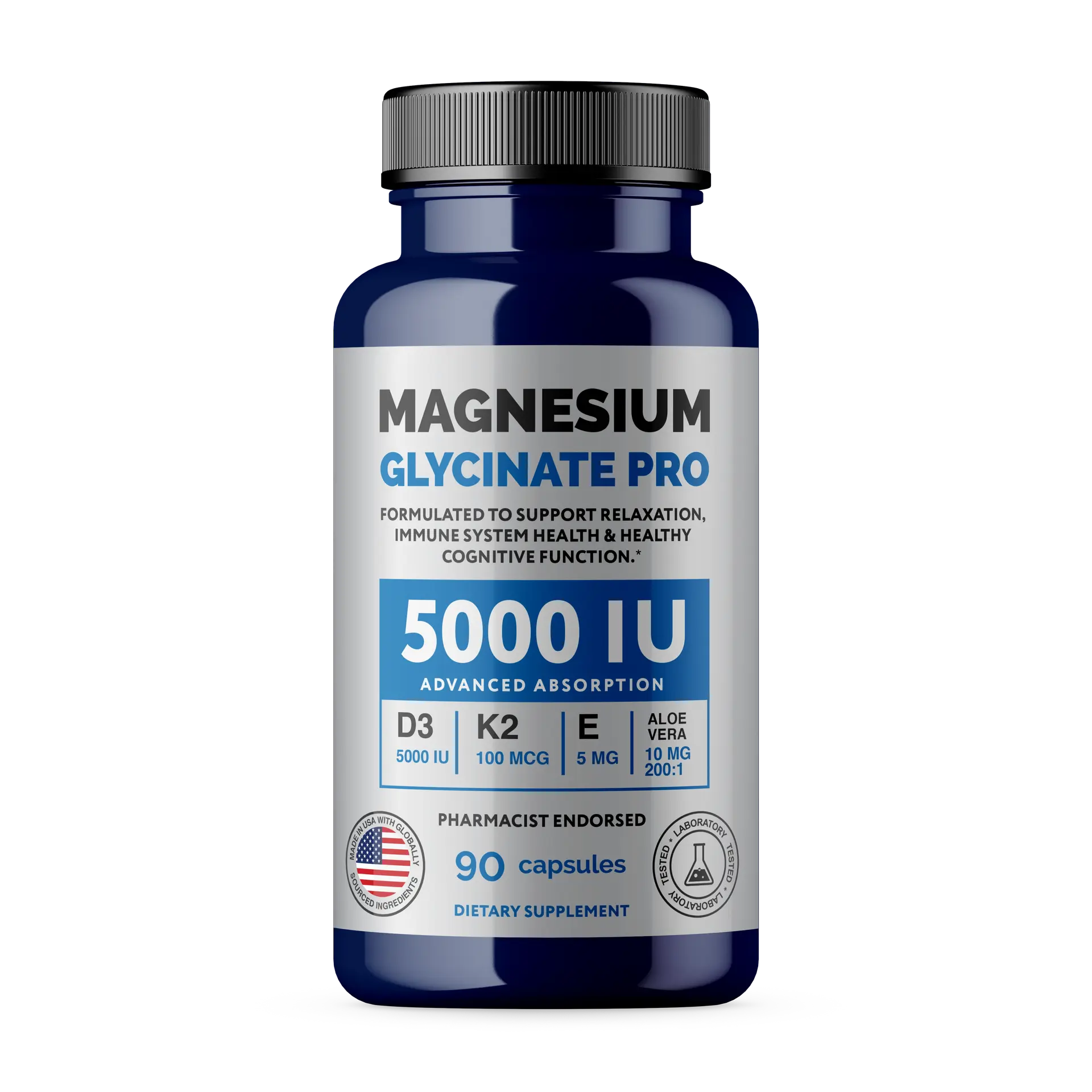 Magnesium Glycinate Pro Gel Capsules, Vitamin-Infused Healthcare Dietary Supplement with Antioxidants, Deep Sleep Support Mineral Supplements
