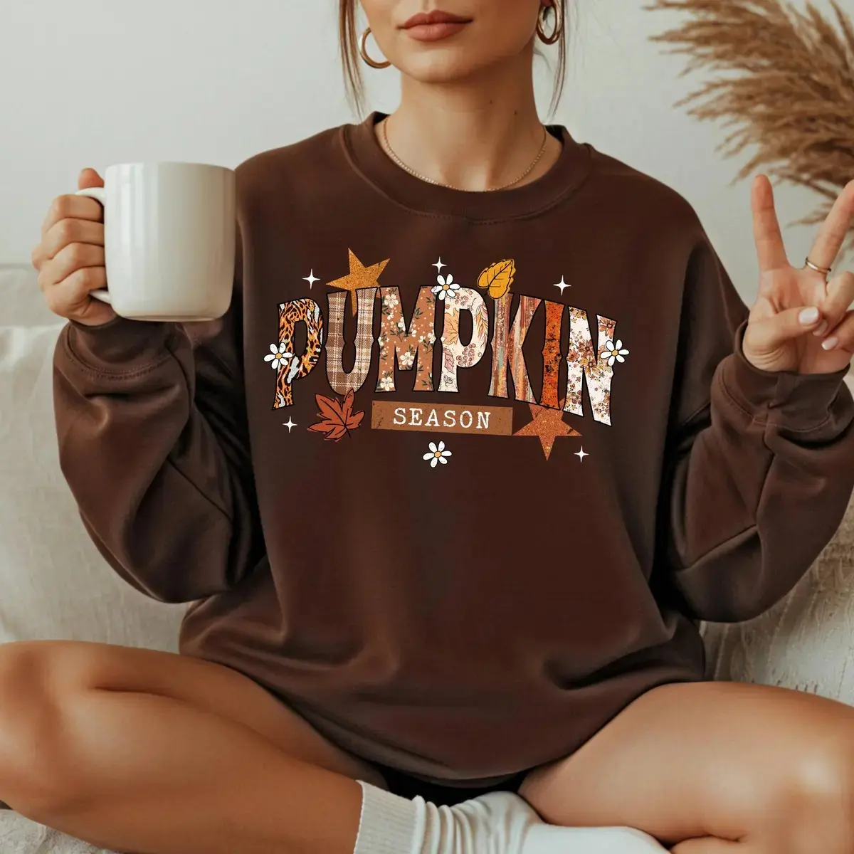 Pumpkin Season Sweatshirt, Fall Autumn Thanksgiving, Fall Season Hoodie, Pumpkin Sweatshirt,Cute Fall Sweatshirt,Halloween Sweatshirts Lucy - TrendWear USA