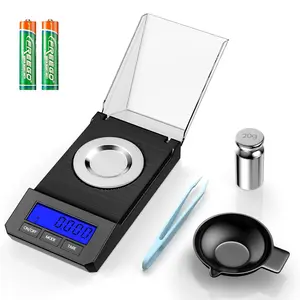 Milli Scale 50g/0.001g High Precision Mg Scale, Portable  Scale .001  Accuracy,  Scale, Digital Mili Scale for   with Tray/Tweezers/Calibration t