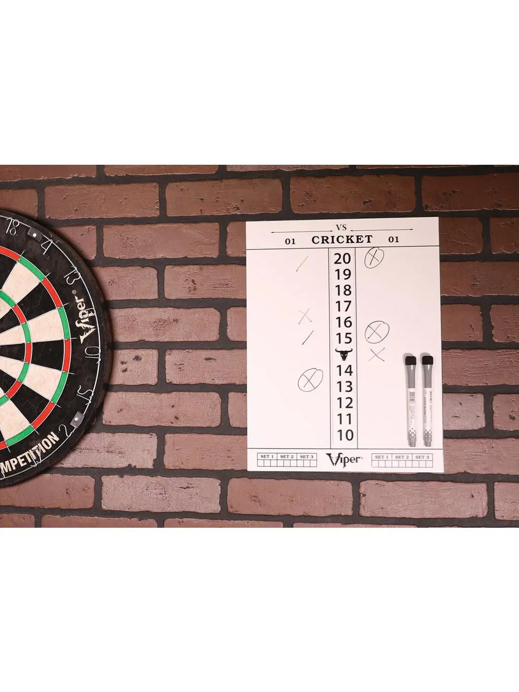 Viper Magna Score Pro 3-in-1 Magnetic Dart Scoreboard - Dry Erase Surface for Cricket & 01 Dart Games, Interchangeable Strips, Mounting-Free Quick Installation, Clean Look, Hassle-Free Easy to Clean, 2 to 6 Players, White, Hassle-Free Cleaning