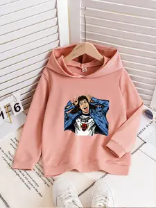 New Spring And Autumn Children's Clothing, Boys And Girls' Creative Hooded Sweatshirts, Stranger Things Eddie Hellfire Club Printed Shirts. Trendy, Casual, Fashionable Daily Wear That Goes Well With Everything. Ideal Gift Choice.