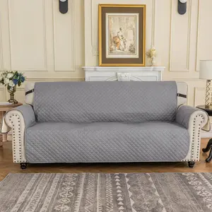 Minimalist Solid Color Sofa Cover, 1 Count Reversible Sofa Slipcover, Waterproof Furniture Protector, Washable Couch Cover with Non Slip Elastic Band