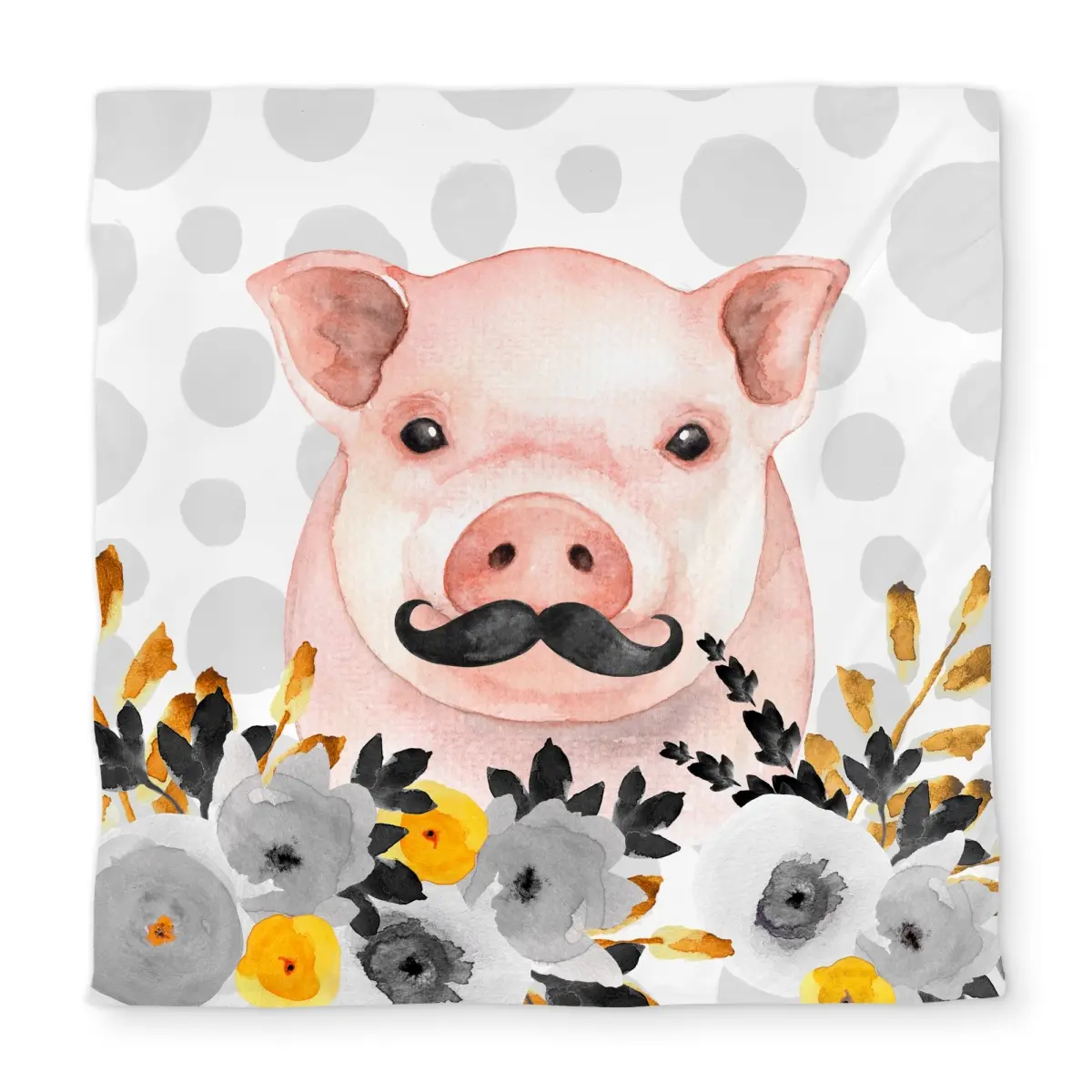 Begin Home Decor C1DCQSW03UGY1T Little Disguised Pig Queen Size Duvet Cover - Farm Animal Decor