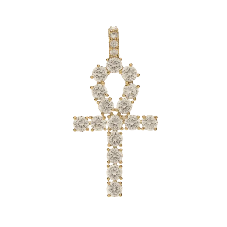 GLD Ankh Cross Pendant Necklace  - Perfect Gift- (Chain Not Included)