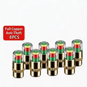 4 PCS Car Auto Tire Pressure Monitor Valve Stem with Cap for Medium Small Motorbikes Bicycles