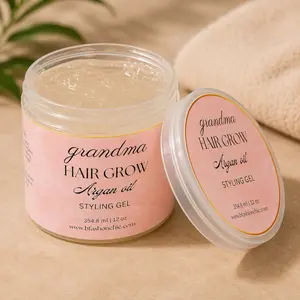 Grandma Hair Grow Argan Oil Styling Gel - 12 oz 100% Natural Haircare Product, Mousse & Curl Mousse for Frizz Control & Everyday Use