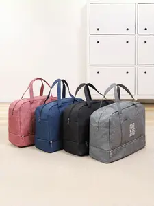 Double Layer Sports Gym Bag Outdoor Travel Handheld Storage Bag Dry Wet Separated Swimming Bag Portable Luggage Bag