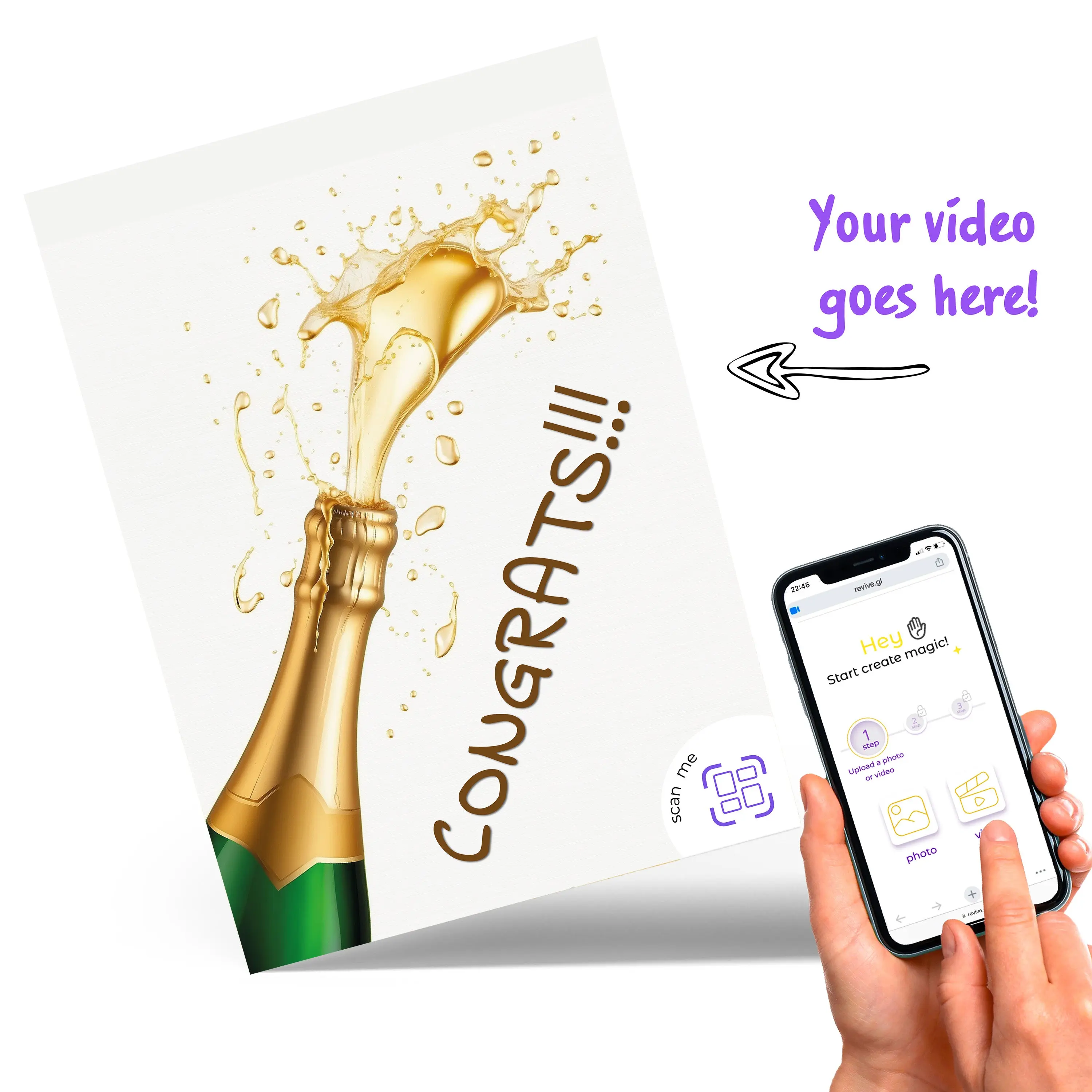 Video Greeting Card with AR*: Customize with Personal Video thankyou cards