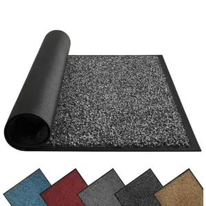 Front Door Mat 30" x 18" Grey Non-Slip Waterproof Doormat Durable Machine Washable Low Profile Entry Rug for Back Door Outside Patio Porch Versatile Usage Durable Fashion Style