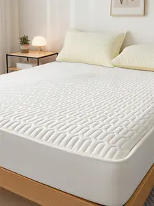 1PC Geometric Arrow Print Waterproof Fitted Sheet - Premium Polyester, TPU Waterproof Backing, 360 Full Wrap Elastic Band, Wrinkle Resistant, Breathable Flat Weave, Easy Install Mattress Cover for Bedroom, Hotel (Machine Washable)