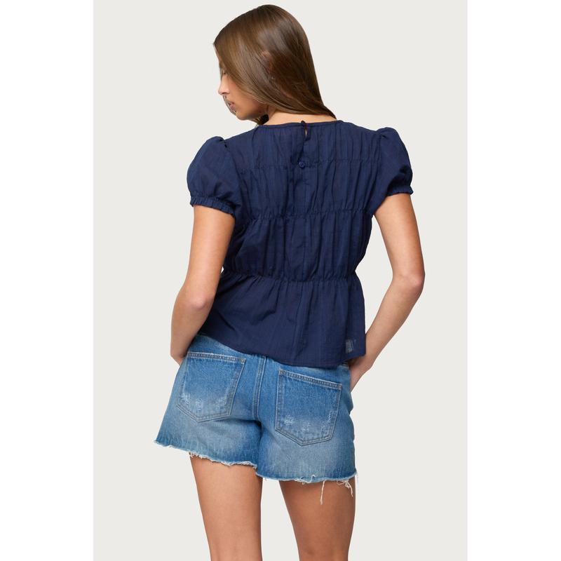 Maricella Gathered Tiered Top