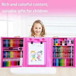 208-Piece Super Big Art Set for Kids, Colorful Arts & Crafts Supplies, Perfect Gift for Children, Creative Learning Toy, Art Materials, Brush Pens, Blow Pens
