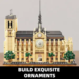 Notre Dame Cathedral Model Building Block Toy – Creative Desktop Decoration, Educational Assembly Kit for Teens