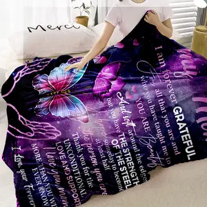 Warm Microfiber Blanket, Soft & Lightweight Bedding Accessory, Perfect Gift for Family Friends, Dorm Essentials, Multiple Sizes Available