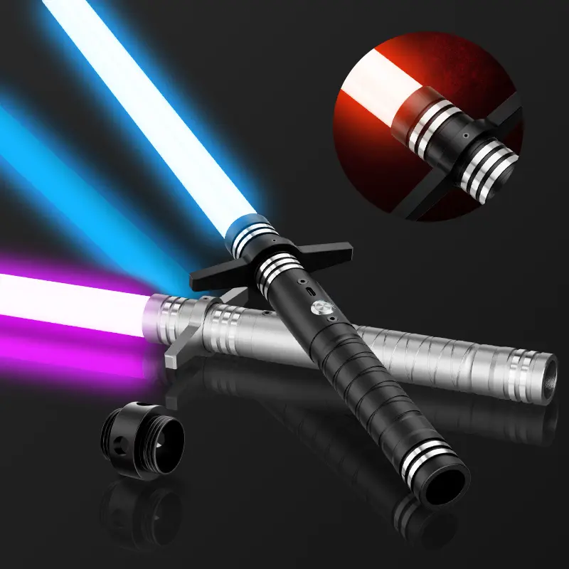 MAMUXAN 20 RGB Battle Sword with Sound Effects, Aluminum Hilt, Toy Sword, Rechargeable Light-Up Prop, 4 Flashing Modes, Immersive Battle Sound Effects, Perfect for Cosplay and Parties