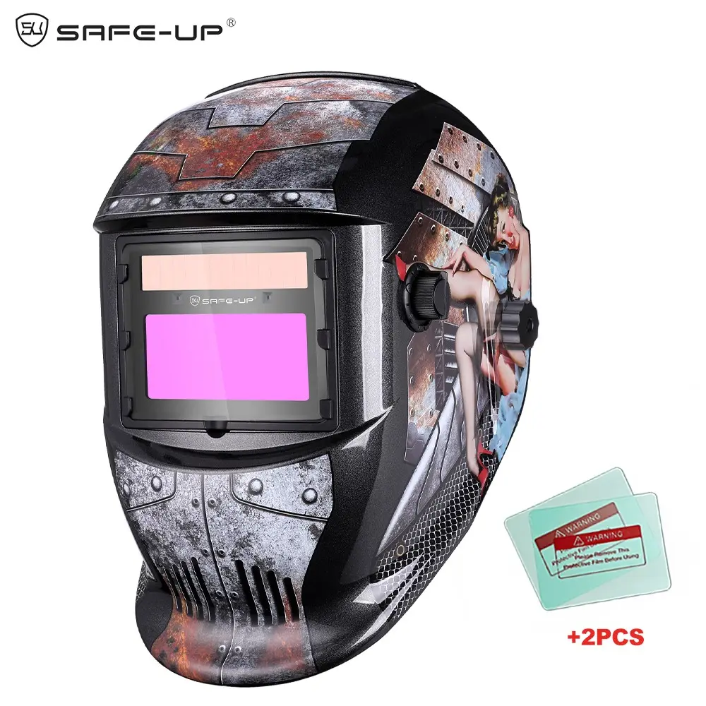 Auto Darkened Industrial Welding Helmet | Welding Mask with 2 Sensors | Wide Shade 4/9-13 Welding Hood for TIG MIG ARC Grinding