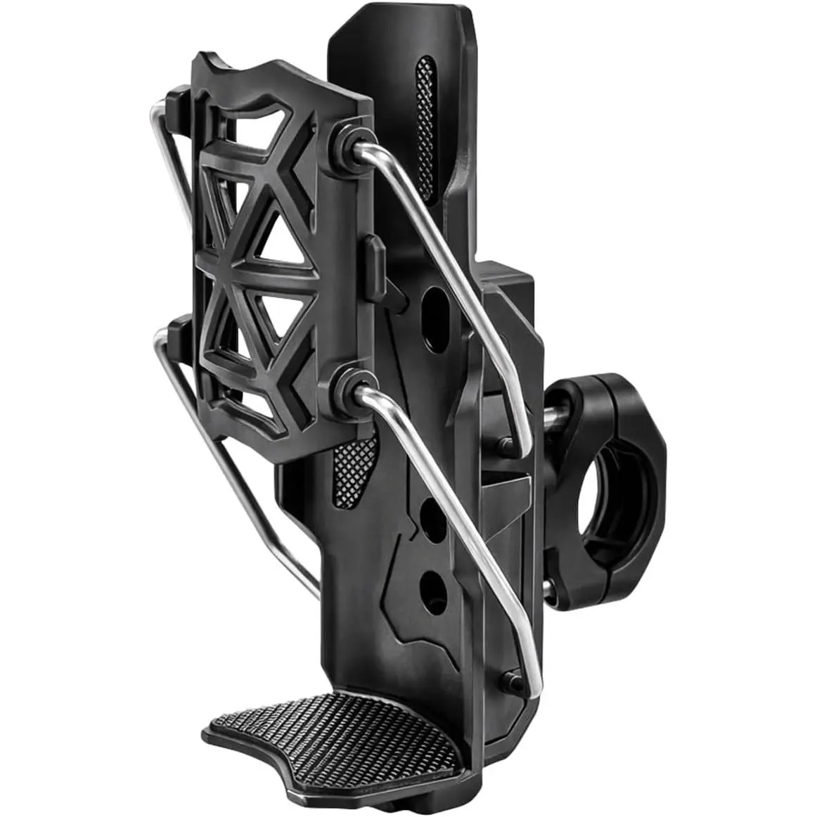 Adjustable Bike & Motorcycle Drink Holder – Rotating Handlebar Cup Mount for Bicycle, Scooter, ATV & Marine Use, Secure Grip Design (Black A)