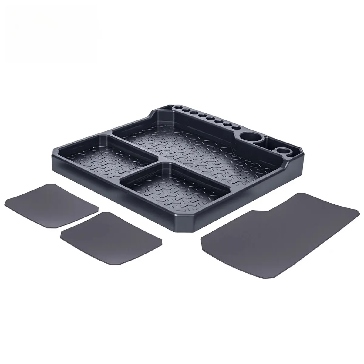 Silicone Magnetic Screw and Parts Tray with Tool Stand for 1/10 1/18 1/24 RC Crawler & Model Workbench Organizer