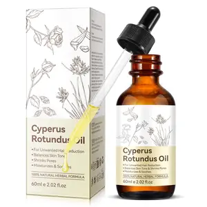 Cyperus Rotundus Oil, Natural Cyperus Rotundus Oil for Hair Removal, Reduces Unwanted Hair Growth, Moisturizes & Soothes The Skin, Reducing Body Hair Growth, Shrink Pores, Suitable for All Skin Types